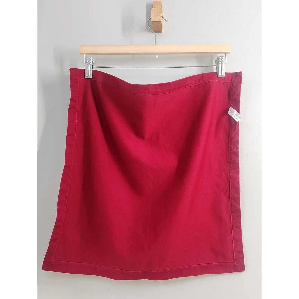 Fieldcrest Cloth Napkins Set of 4 18x18 Red 100% Cotton Classic Hem